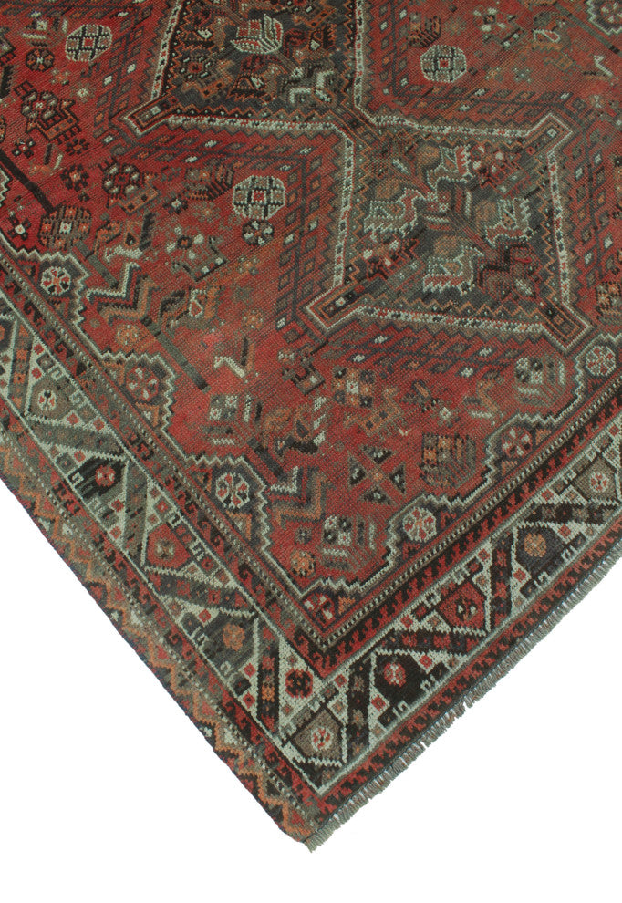 Fine Vintage Distressed Wireelam Rust Rug