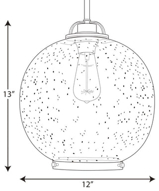 Progress Lighting P5309-20 Chronicle 1-Light Mini-Pendant, 8"x9", 12"x13