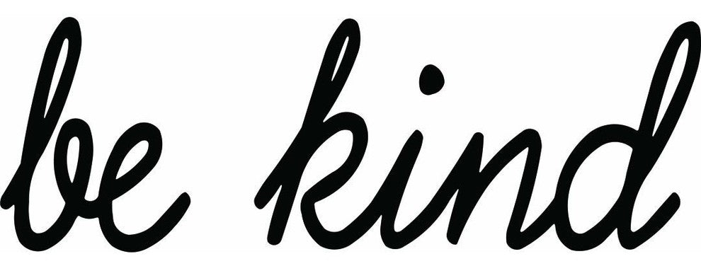 VWAQ Be Kind Wall Decal Inspirational Quotes, Black, 5"x15"