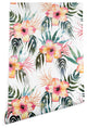 Deny Designs Schatzi Brown Honolua Tropical White Wallpaper, Pink, 2'x8'