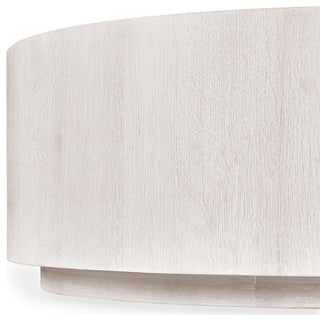 Layne 42" Round Coffee Table With Casters by Kosas Home, White Wash