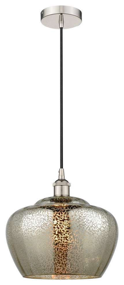 Innovations 616-1P-PN-G96-L-LED Fenton 1 Light Mini Pendant, Polished Nickel