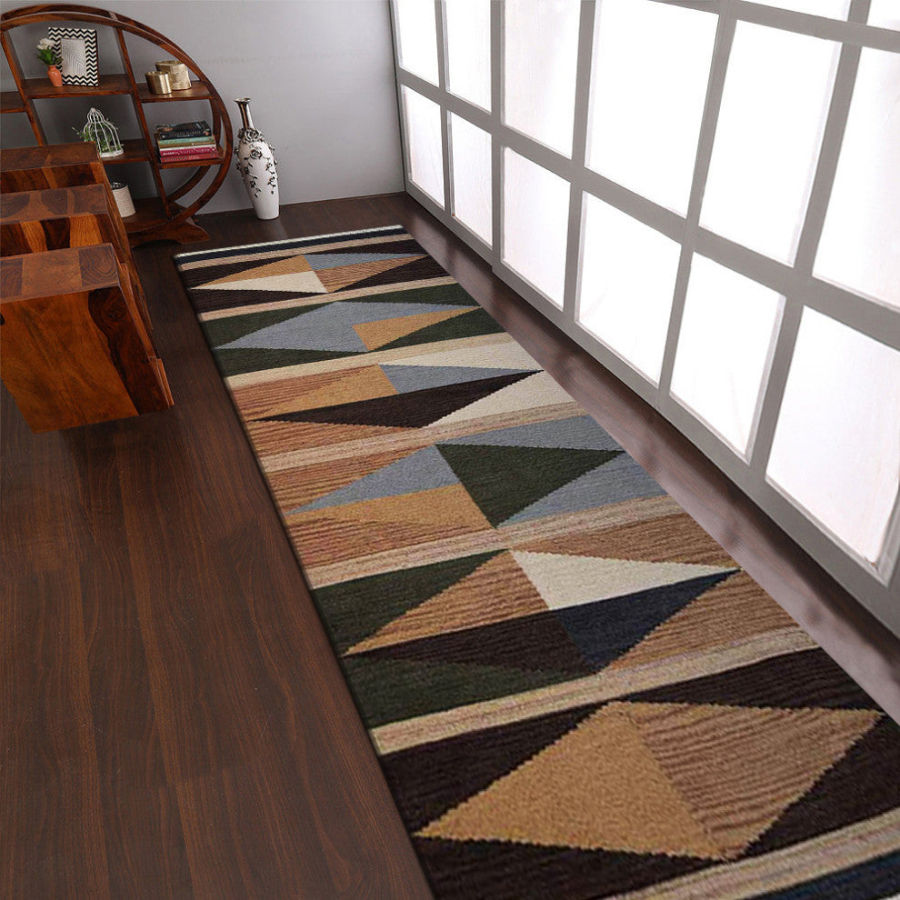 HAND WOVEN FLAT WEAVE KILIM WOOL ECO-FRIENDLY AREA RUGS-Contemporary,Multicolor