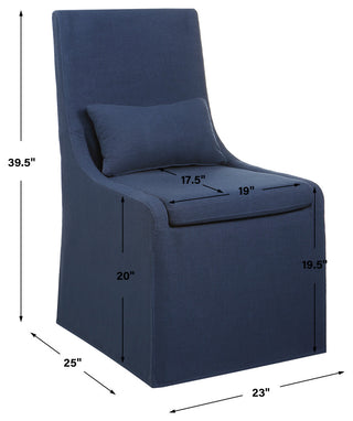 Uttermost 23726 Coley Denim Armless Chair