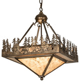 19" Square Pine Lake Inverted Pendant