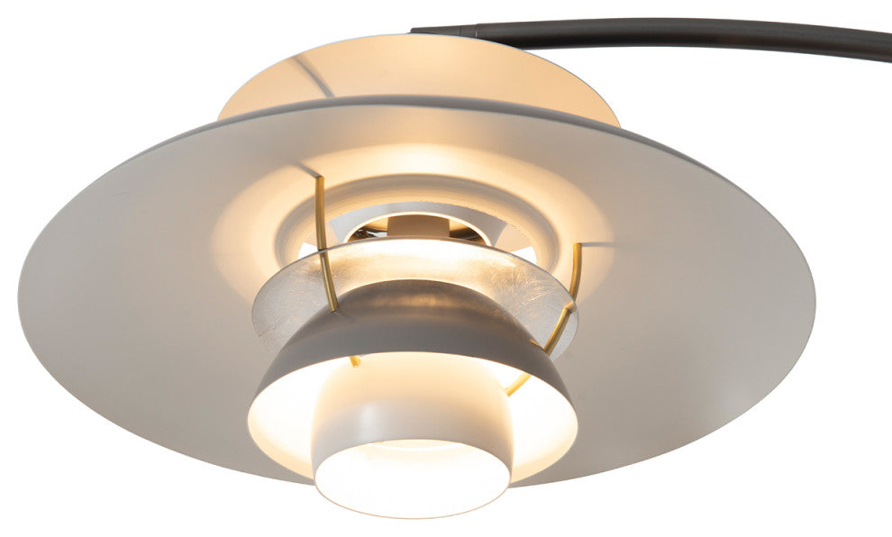 Palm Springs 1 Light Arc Floor Lamp, Gunmetal