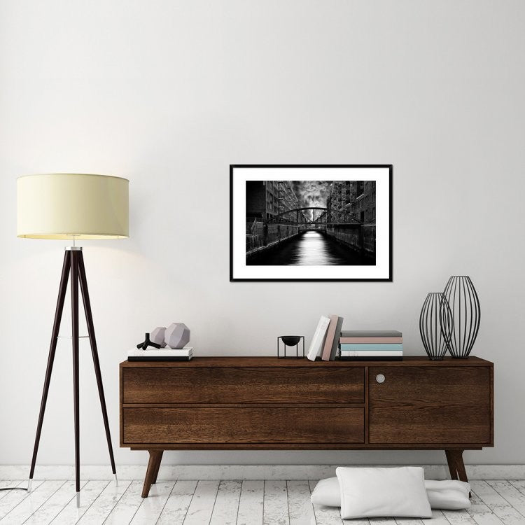 "The Other Side Of Hamburg" Framed Digital Print by Stefan Eisele, 38x27"
