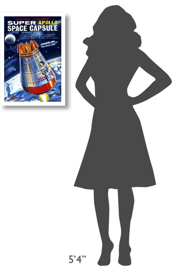 "Battery Operated Super Apollo Space Capsule" Print by Retrorocket, 17"x24"