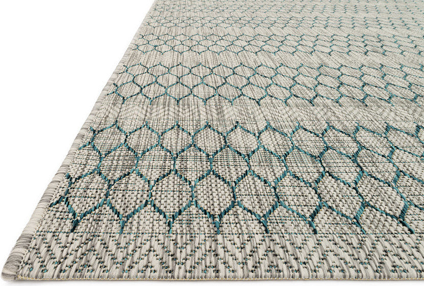 Isle IE-01 Gray Teal Area Rug, 3'11"x5'10"