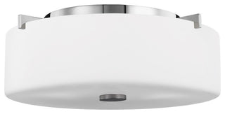 2-Light Flush Mount, Chrome