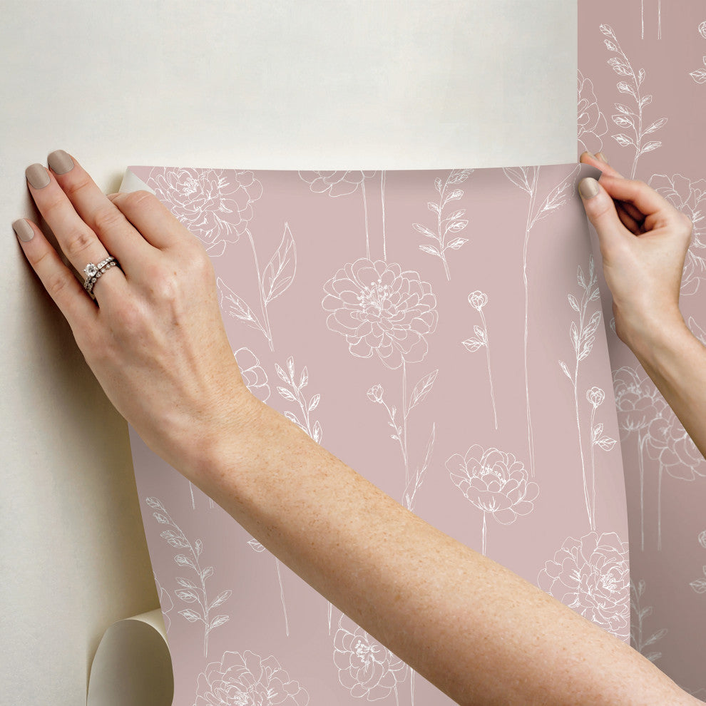 Pink Maisey Peel & Stick Wallpaper