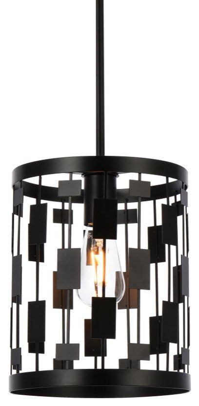 Louie 1-Light Pendant, Black