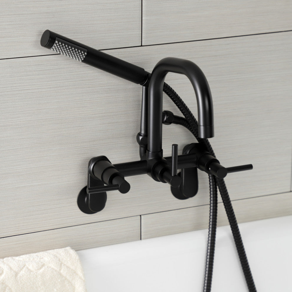 AE8450DL Wall Mount Clawfoot Tub Faucet, Matte Black