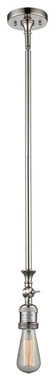 Bare Bulb 1 Light Mini Pendant, Polished Nickel, LED