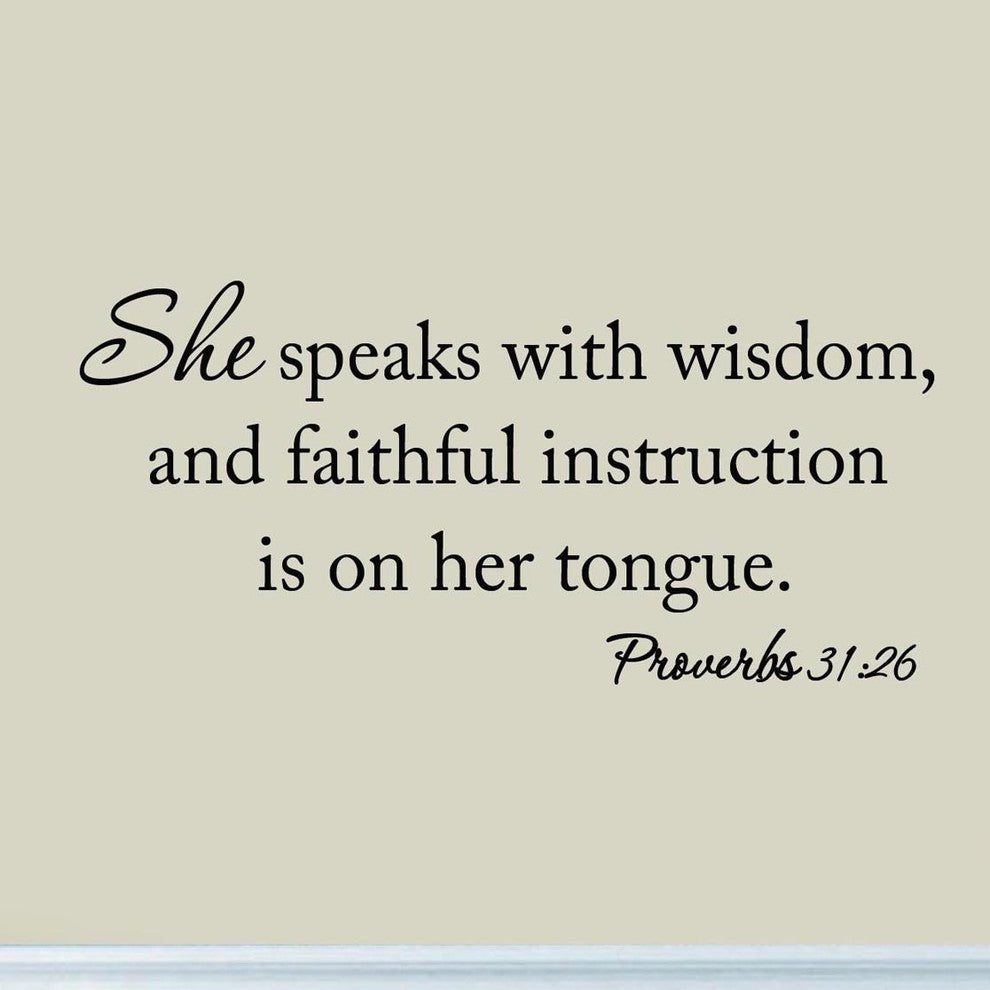 VWAQ She Speaks with Wisdom and Faithful Instruction is on her Tongue Proverbs