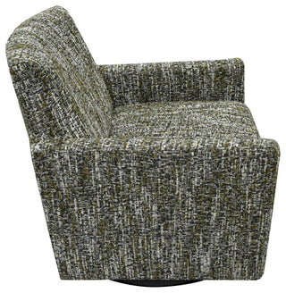 Lounge Upholstered Swivel Club Chair, Paris Green
