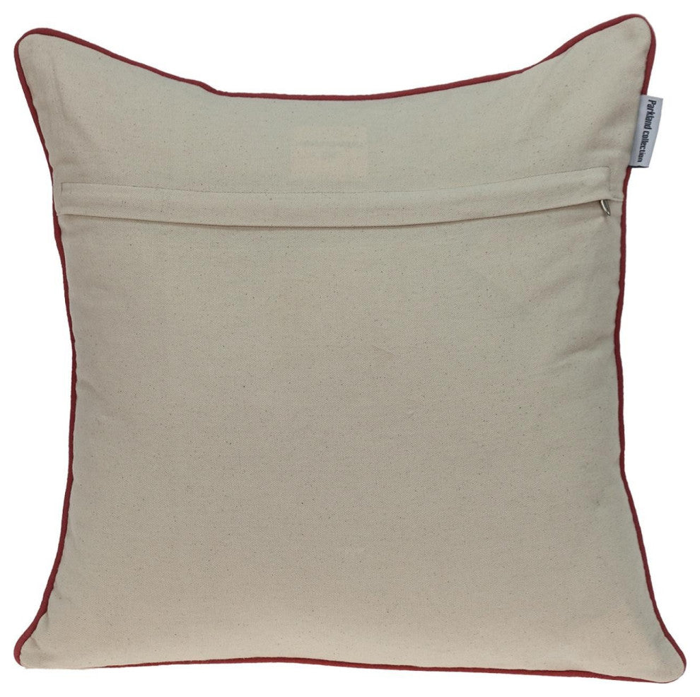 Mandala Embroidered Multicolor Throw Pillow