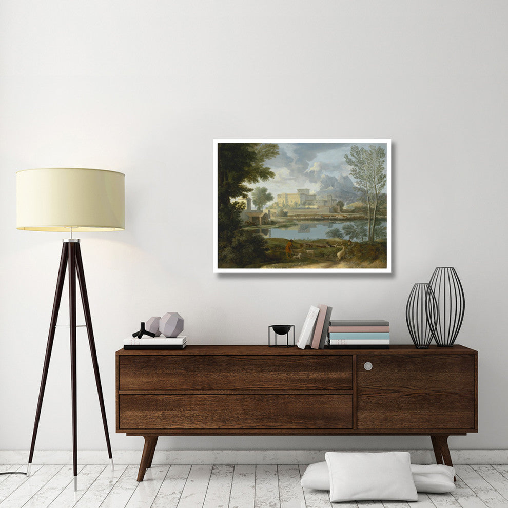 "Landscape with a Calm (Un Temps calme et serein)" Paper Art, 42"x32"