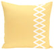 Lace Up Geometric Print Pillow, Lemon, 16"x16"