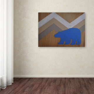 'Blue Polar Bear' Canvas Art by Nicole Dietz