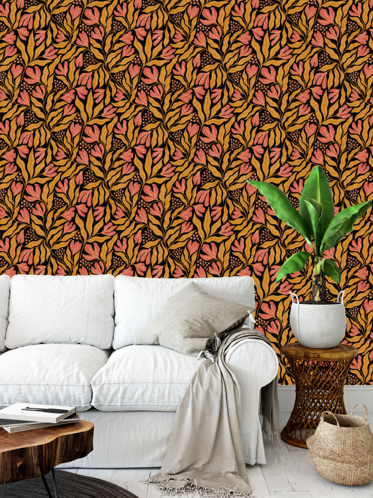 Nadine Dark Wallpaper, 24"x144"