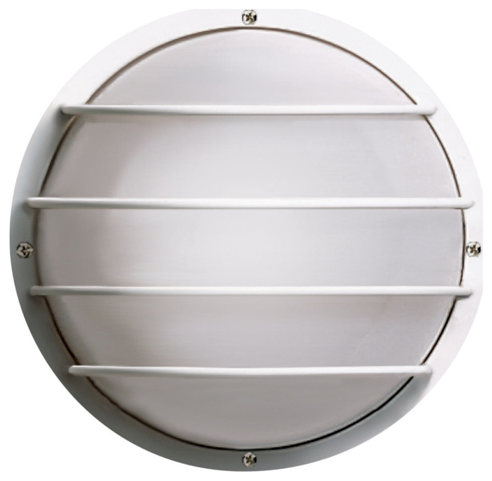 1 Light 10" Round Cage Wall Fixture Polysynthetic Body and Lens