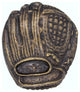 Baseball Glove Cabinet Knob, Antique Brass, Antique Brass
