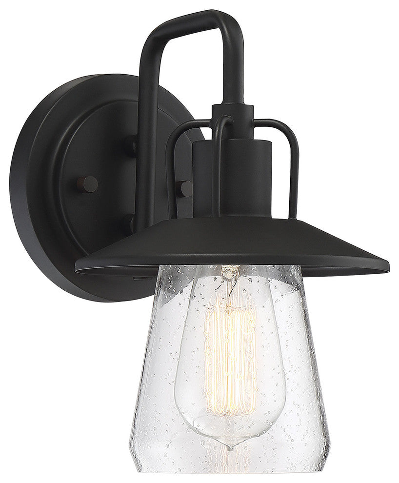 1-Light Exterior Wall Sconce, Black