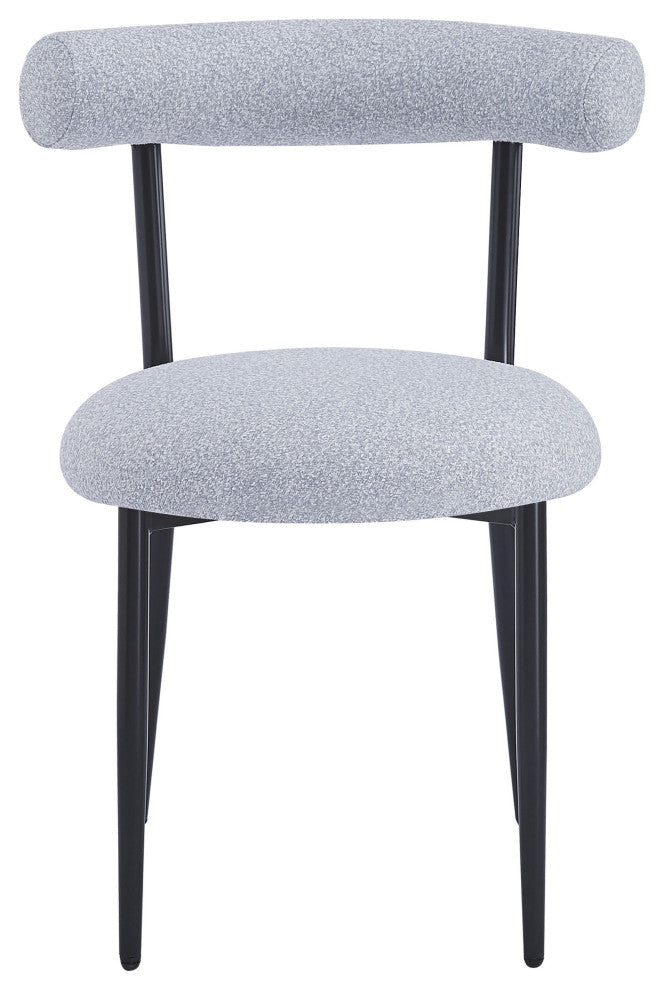 Daimona Fabric Upholstered Dining Chairs, Set of 2, Gray