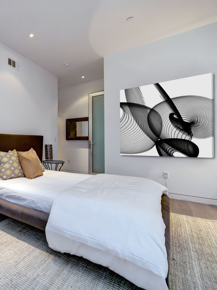 "Abstract Black and White 22-14-14" Print on Canvas by Irena Orlov