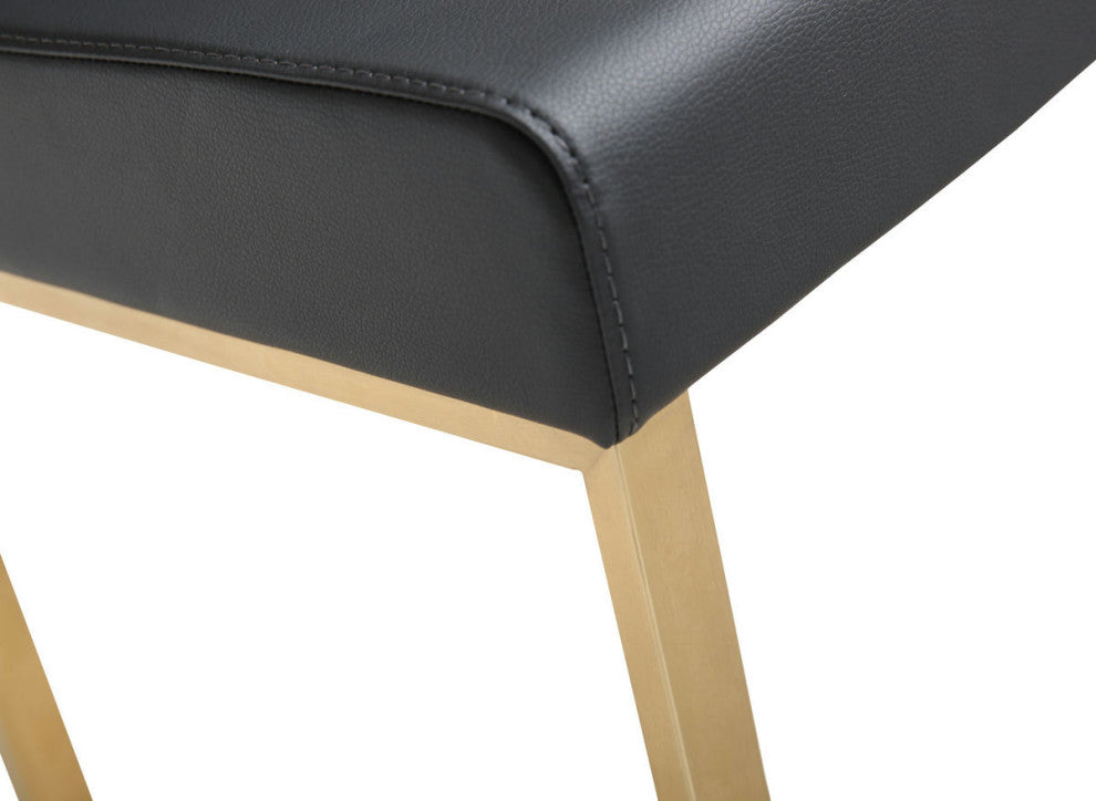 TOV Furniture Denmark Black Gold Steel Counter Stool (Set of 2)