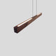 Una LED Linear Pendant 48" Walnut, Uplight/Downlight, 3500K, Dimmable