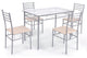 Costway 5 Piece Dining Set Table And 4 Chairs Glass Top Kitchen Furniture
