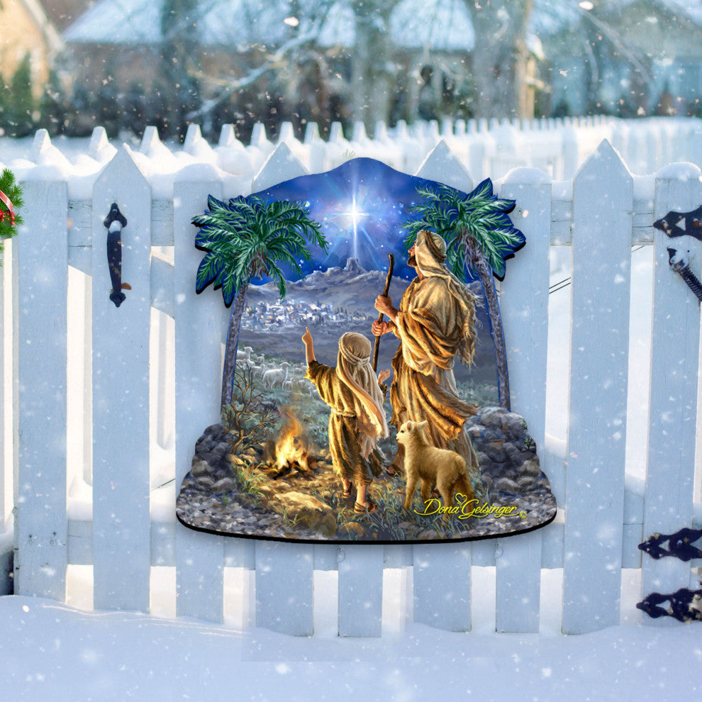 Shepherds Keeping Watch Wall and Door Hanger by Dona Gelsinger