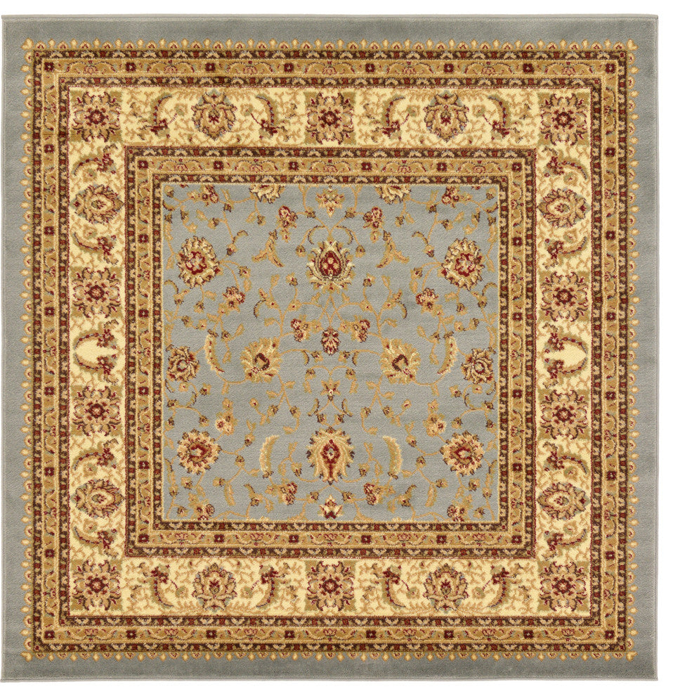 Unique Loom Light Blue St. Louis Voyage 6' 0 x 6' 0 Square Rug