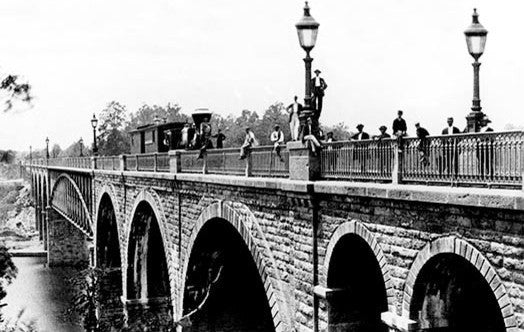 Train Bridge, Philadelphia, Pa - Fine Art Giclee Print 24" x 36"