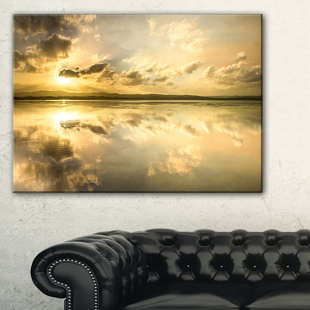 "Amazing Foreshore Reserve Reflection" Seashore Canvas Print, 40"x30"