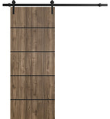 Sturdy Barn Door 42 x 80 | Planum 0015 Walnut with  | 8FT