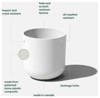 Pure Series Kona Planter, White, 10 Inches, 1 Pack