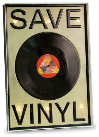 Save Vinyl Sign, Led Lighted, Wall Mountable