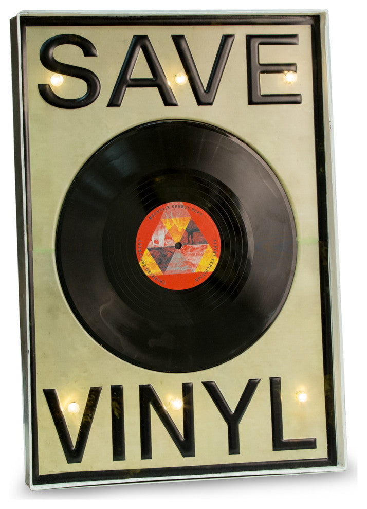 Save Vinyl Sign, Led Lighted, Wall Mountable
