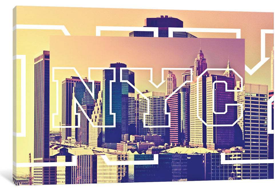 "NYC" Print by Philippe Hugonnard, 26"x18"x1.5"