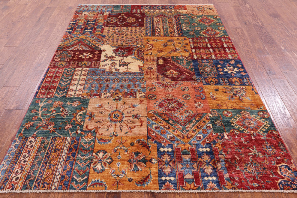 5' 8" X 7' 8" Super Kazak Handmade Wool Rug Q11086
