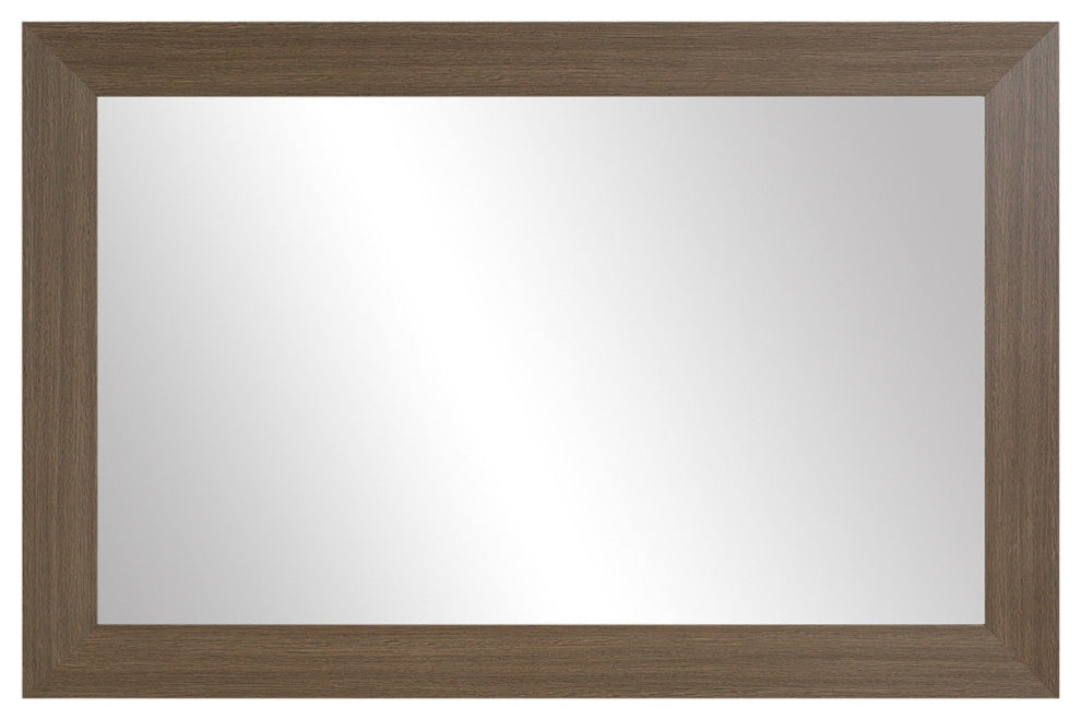 Pendleton Framed Wall Mirror, Grey Oak, 28" X 54"
