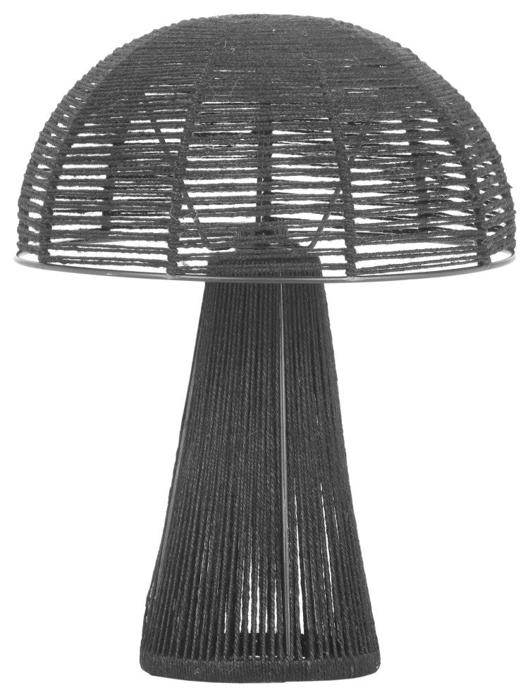 Oddy Jute Table Lamp, Black