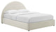 Resort Performance Velvet Arched Round Queen Platform Bed, Alabaster
