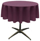 LA Linen Round Polyester Poplin, Eggplant, 58" Round