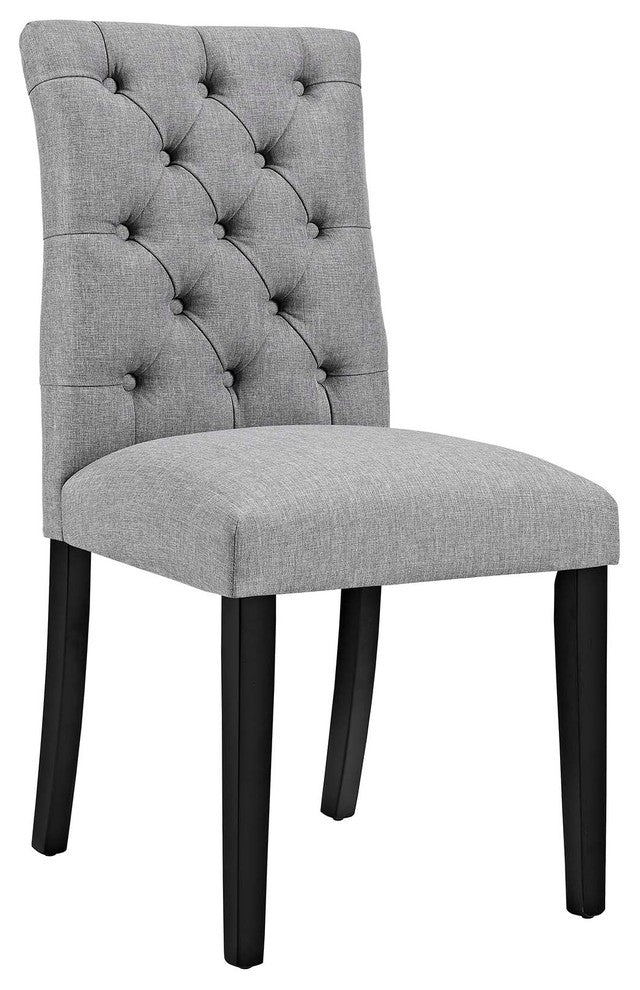 Light Gray Duchess Dining Chair Fabric Set of 2