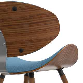 Marana Dining Chair in Blue Linen Look Fabric