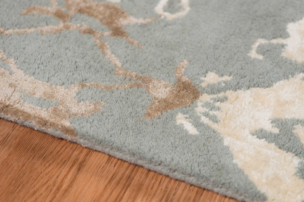 5" X8" X 0.5" Gray Wool Area Rug
